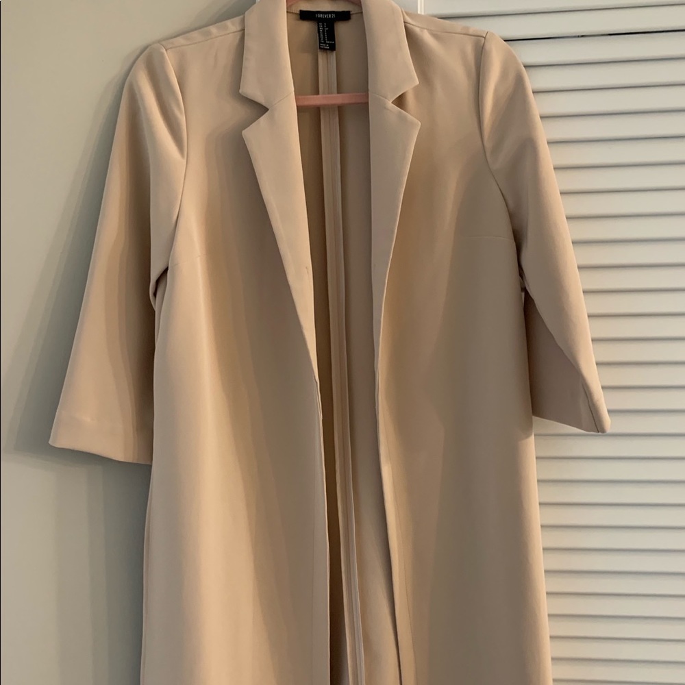 Nude Blazer/Kimono-Forever 21 Size Small